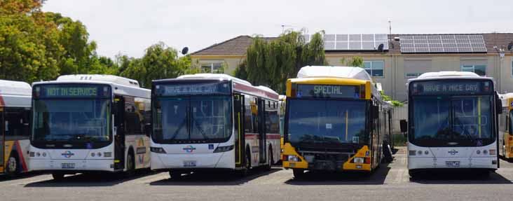 Adelaide Metro Volvo B12BLE XS92JI, Iveco Metro 52 & 51 and MAN NL232 CNG ABM CB62A 783